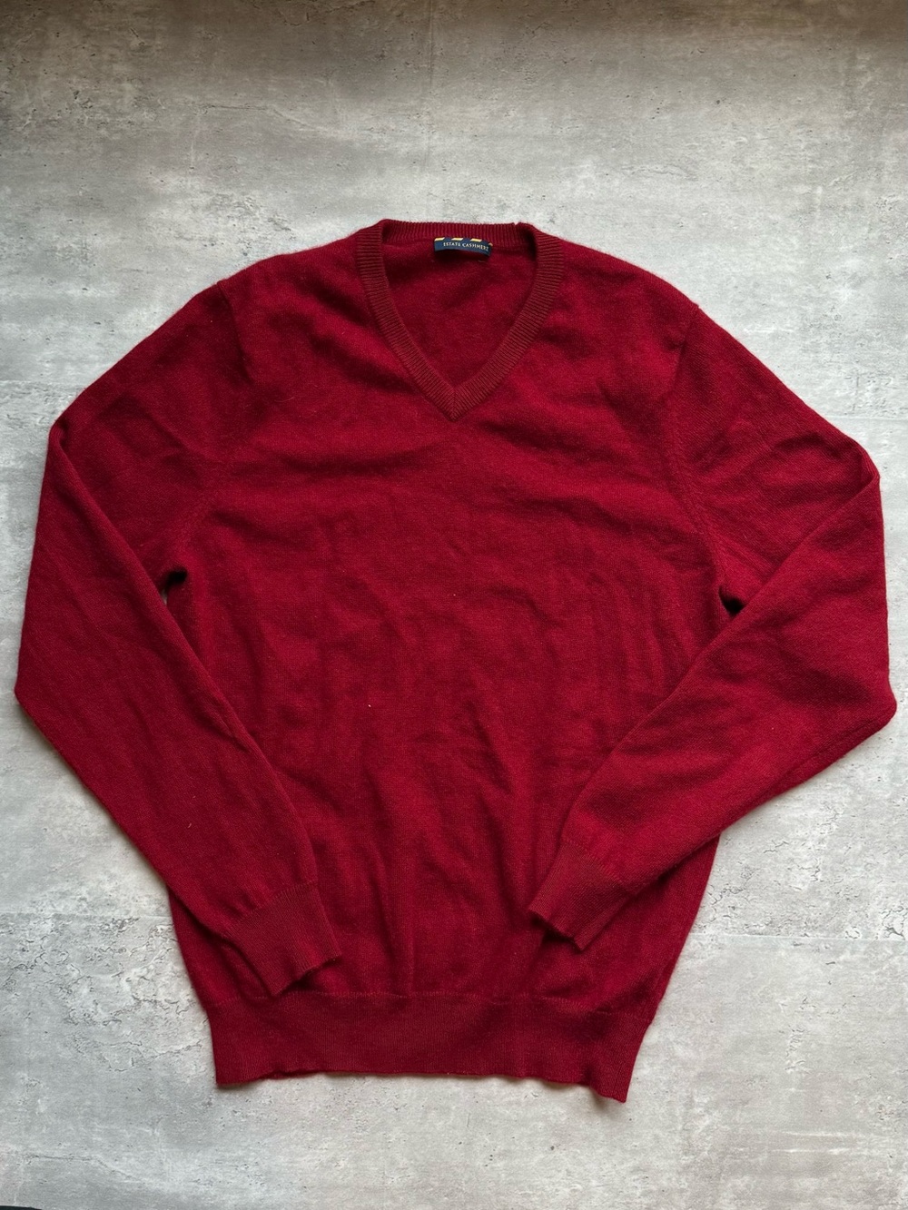 V-Neck women’s  Sweater in Deep Red